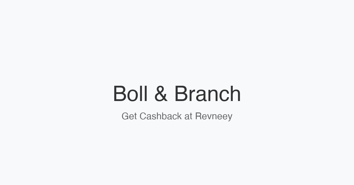 Boll & Branch homepage