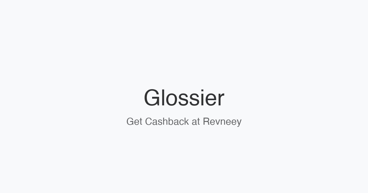 Glossier homepage