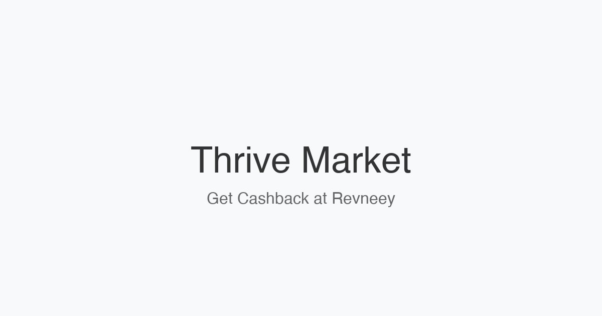 Thrive Market homepage