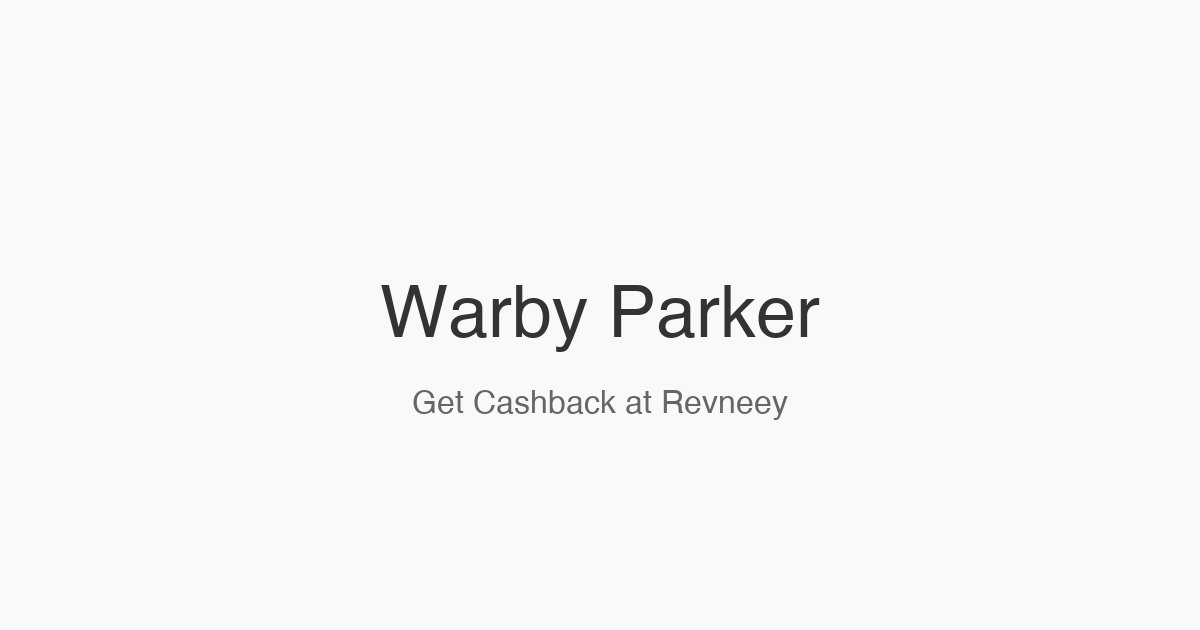 Warby Parker homepage